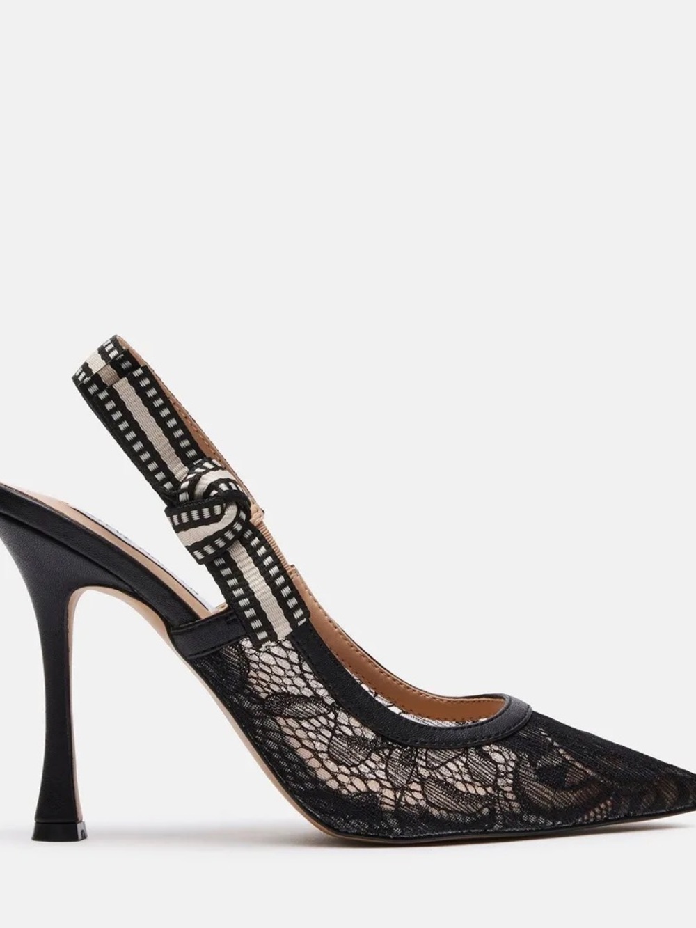 Steve Madden Bri Slingback — Black Lace - Picture 2 of 9